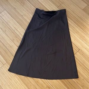 J Crew brown silk skirt | size: medium